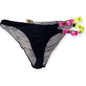 Beach bunny bronze women’s small adjustable neon bikini bottoms‎